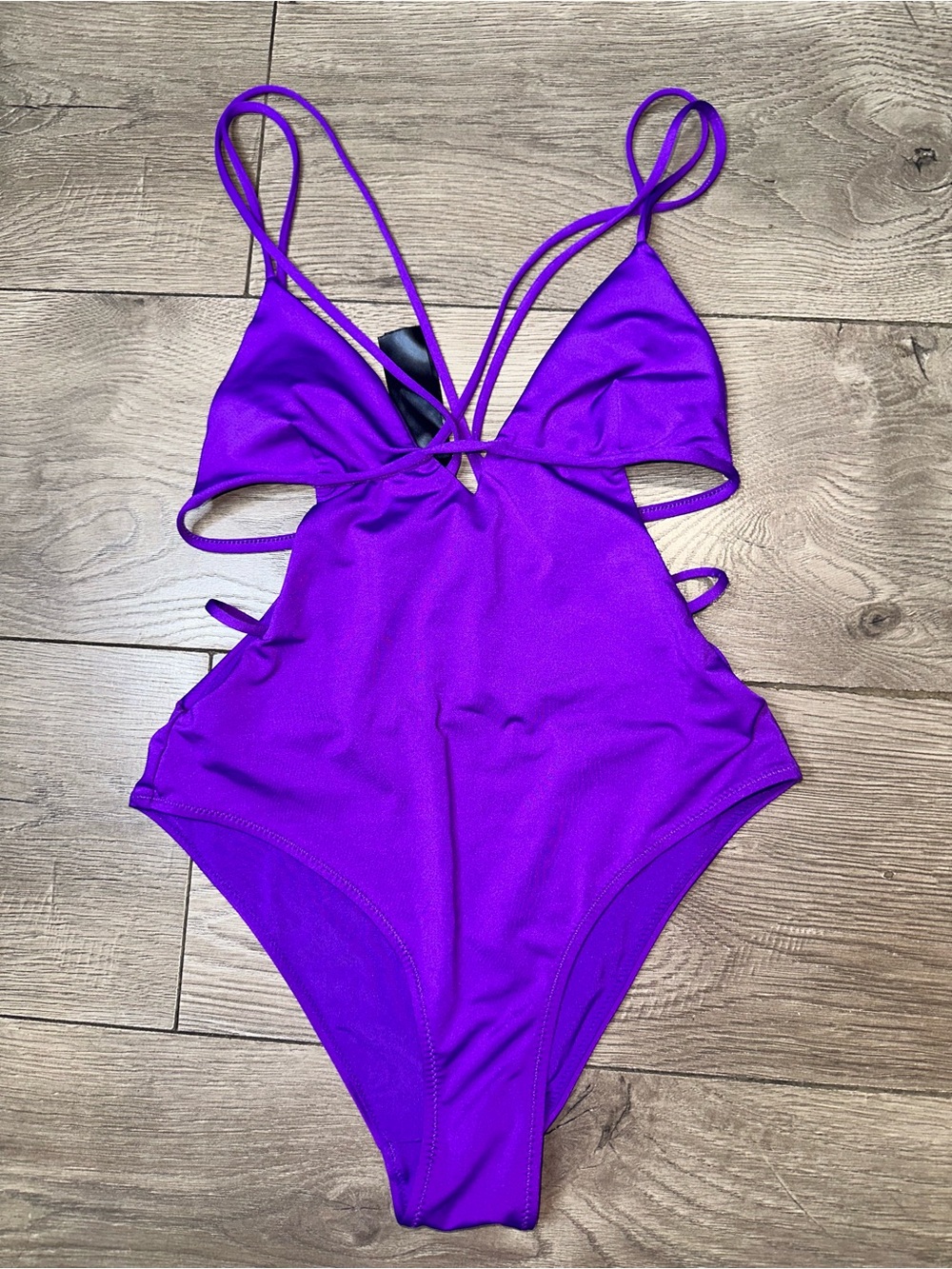 Zara Vibrant Purple One-Piece with Double Straps
